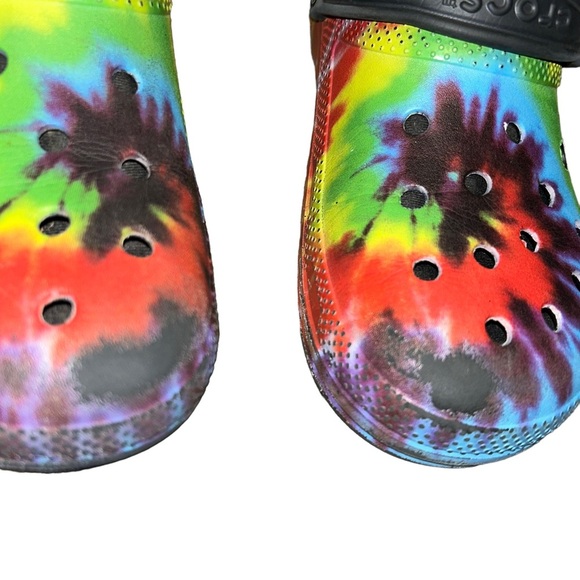 Crocs Dual Comfort Fleece Lined Tye Tie Dye Clogs Men's 11 - Picture 4 of 8